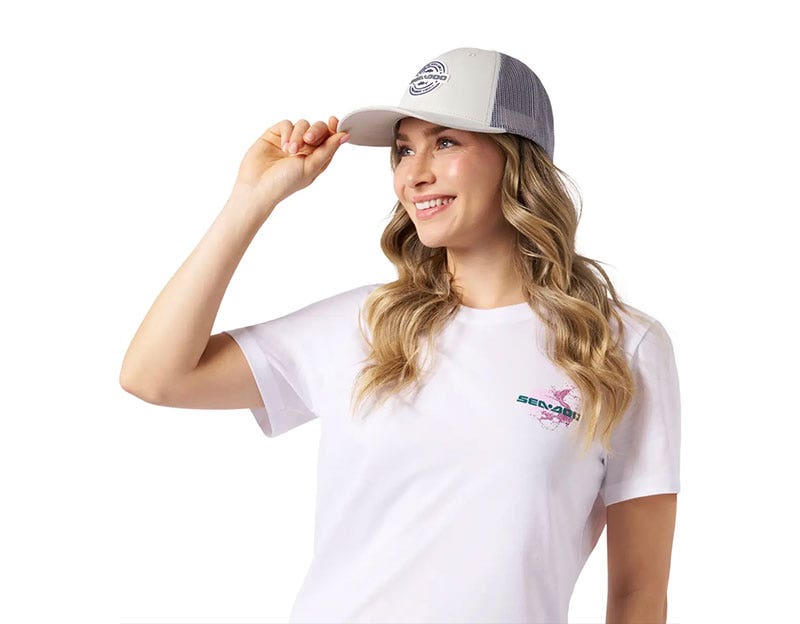 SEA-DOO UNISEX FISHING CURVED MESH CAP - MAGNESIUM - Image 6