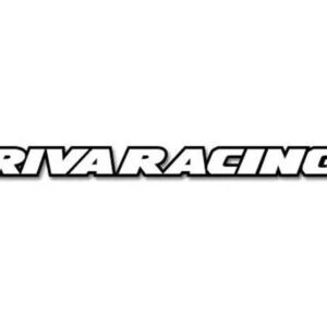 RIVA RACING STRAIGHT 12" DECAL - WHITE/BLACK