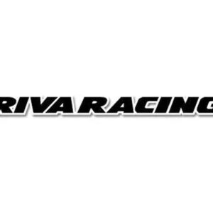 RIVA RACING STRAIGHT 18" DECAL - BLACK/WHITE