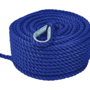 YAMAHA GREENFIELD 3-BRAID NYLON ANCHOR LINE - BLUE