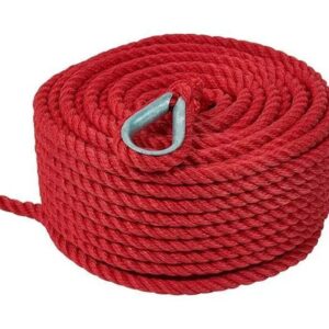 YAMAHA GREENFIELD 3-BRAID NYLON ANCHOR LINE - RED