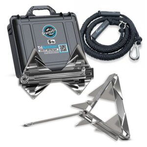 WAVERX 5LB TRIANCHOR + 7FT BUNGEE SET FOR PWC